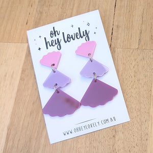 'Frida - Morado' Dangle Earrings